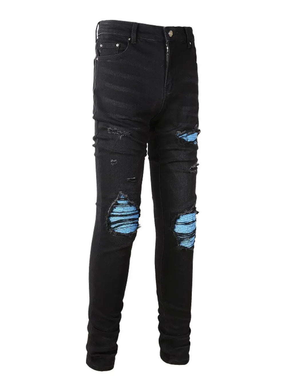 Men's Distressed Skinny Jeans - cas7m