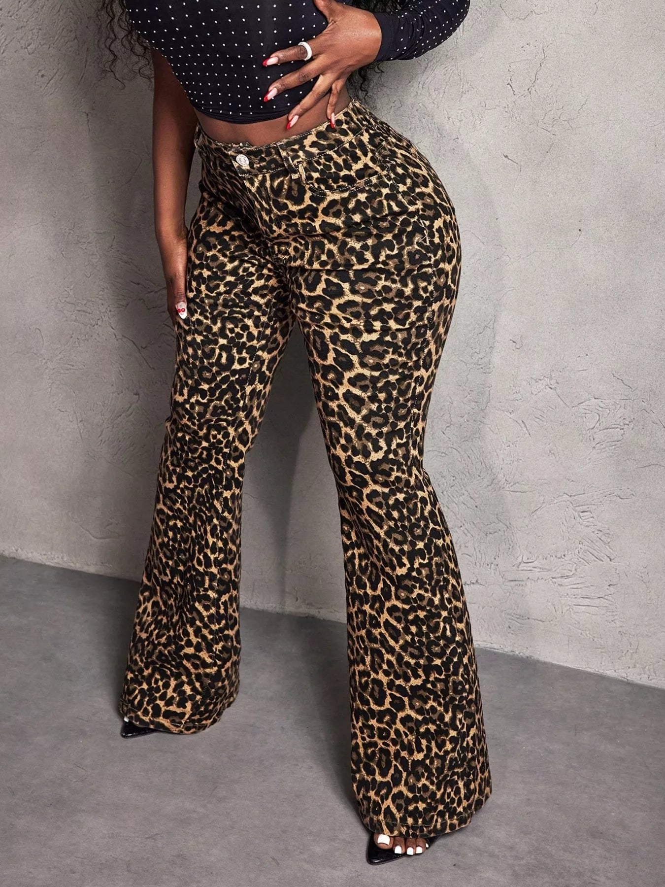 Leopard Wide Leg Pants - cas7m