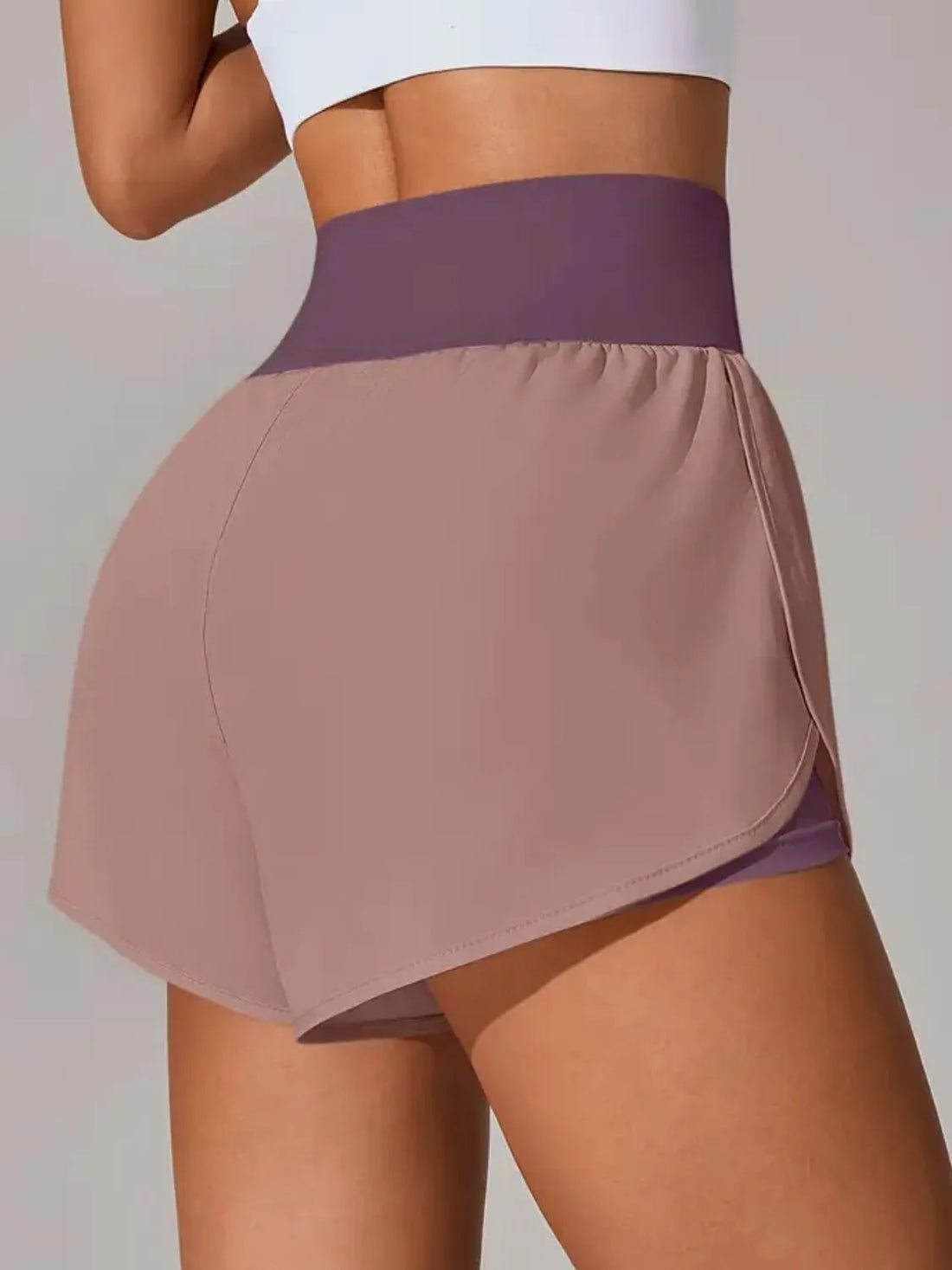 Pocketed High Waist Active Shorts - cas7m