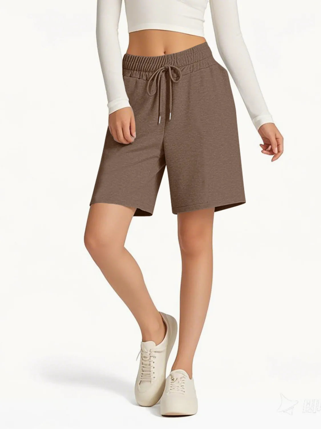 Drawstring Shorts with Pockets - cas7m