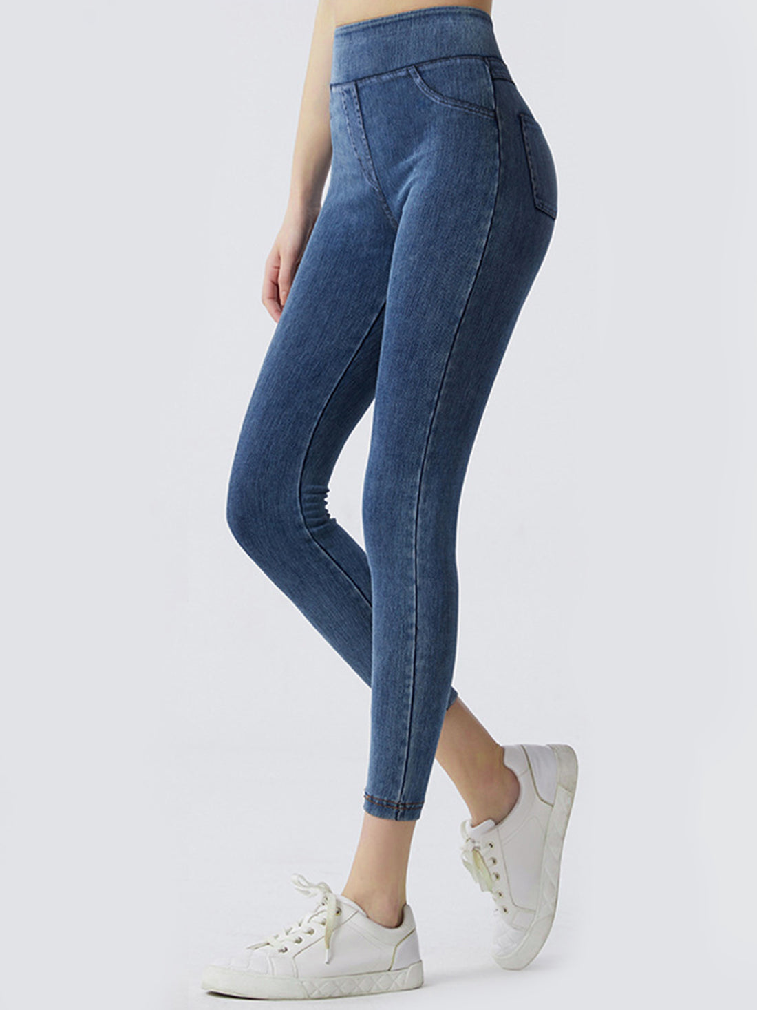 Wide Waistband Sports Leggings - cas7m