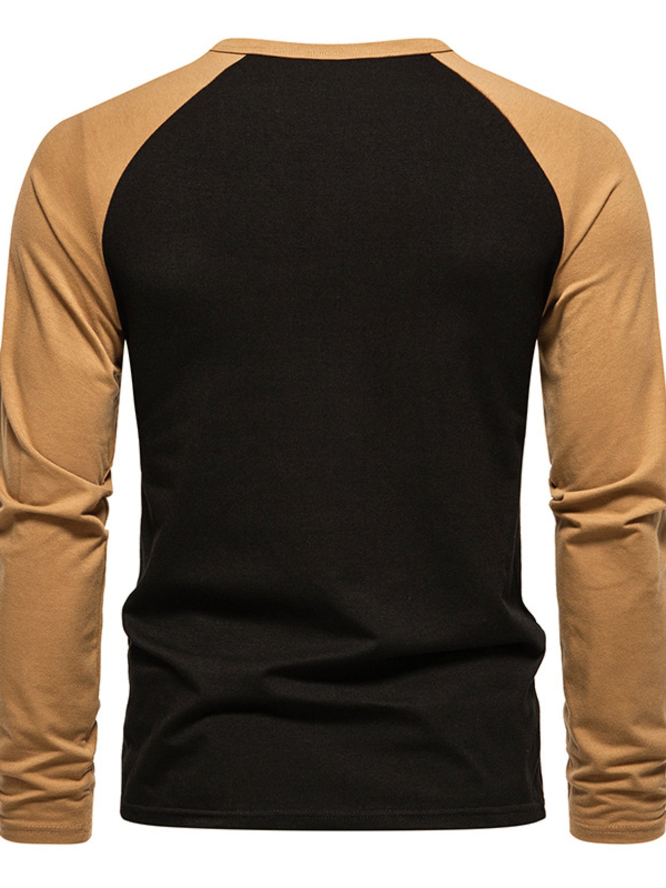 Men's Casual Henley Long Sleeve T-Shirt - cas7m