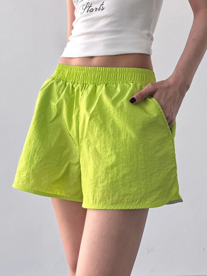 Elastic Waist Active Shorts - cas7m