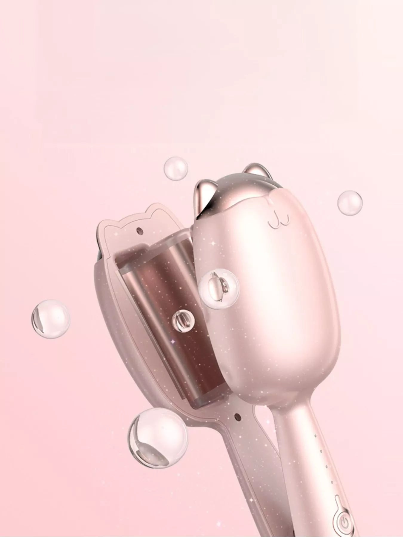 Cat Curl Chic: Portable Cordless Curling Iron for Perfect Curls - cas7m