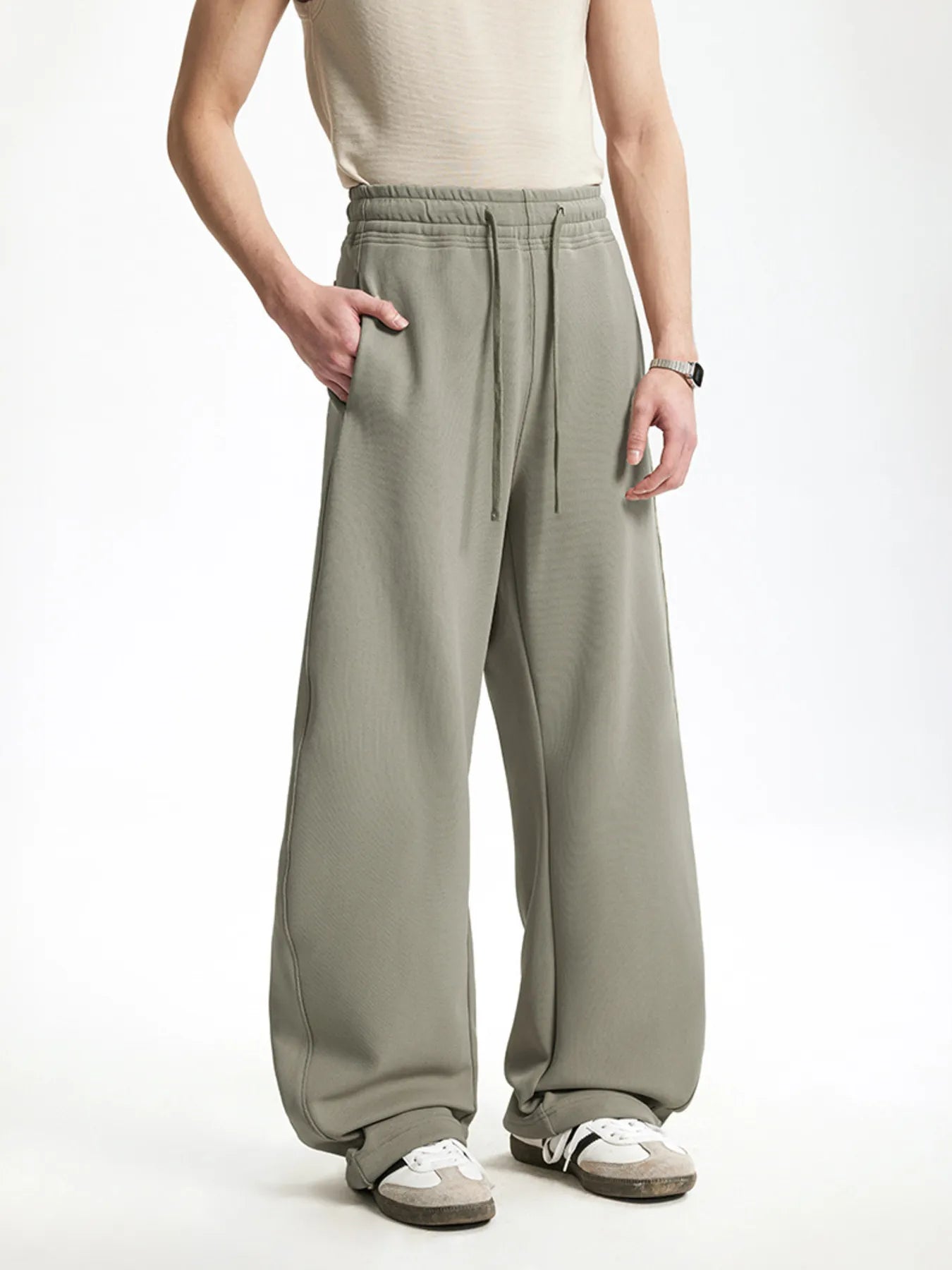 Men's Loose Fit Drawstring Sweatpants - cas7m