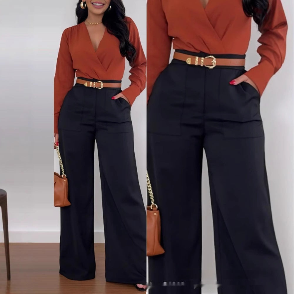 Solid Color BASIC Versatile Casual Flared Pants - cas7m