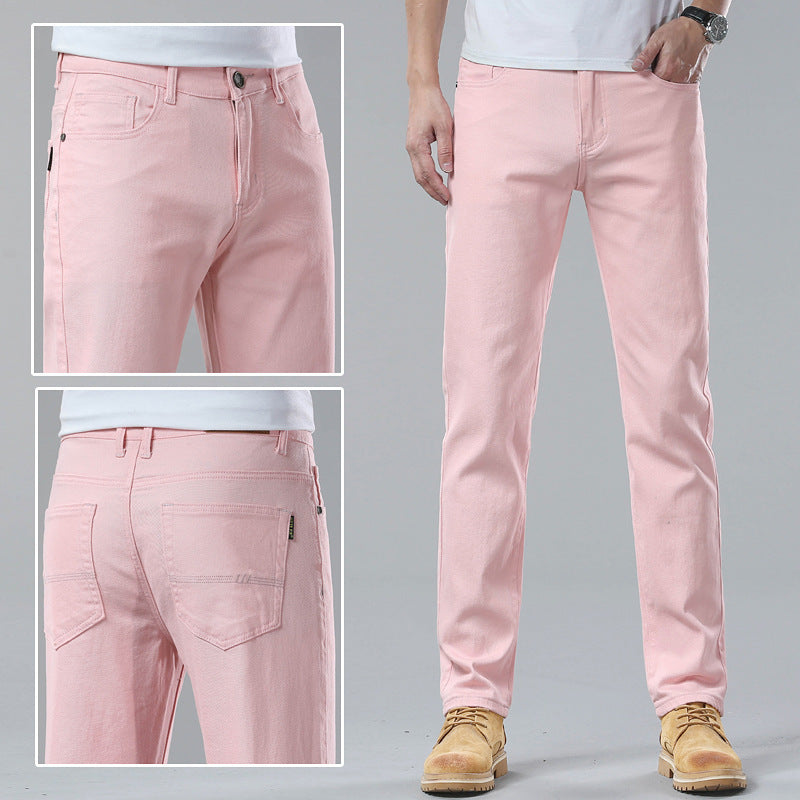 Men Fashion Brands Stretch Slim Fit Skinny Pants - cas7m