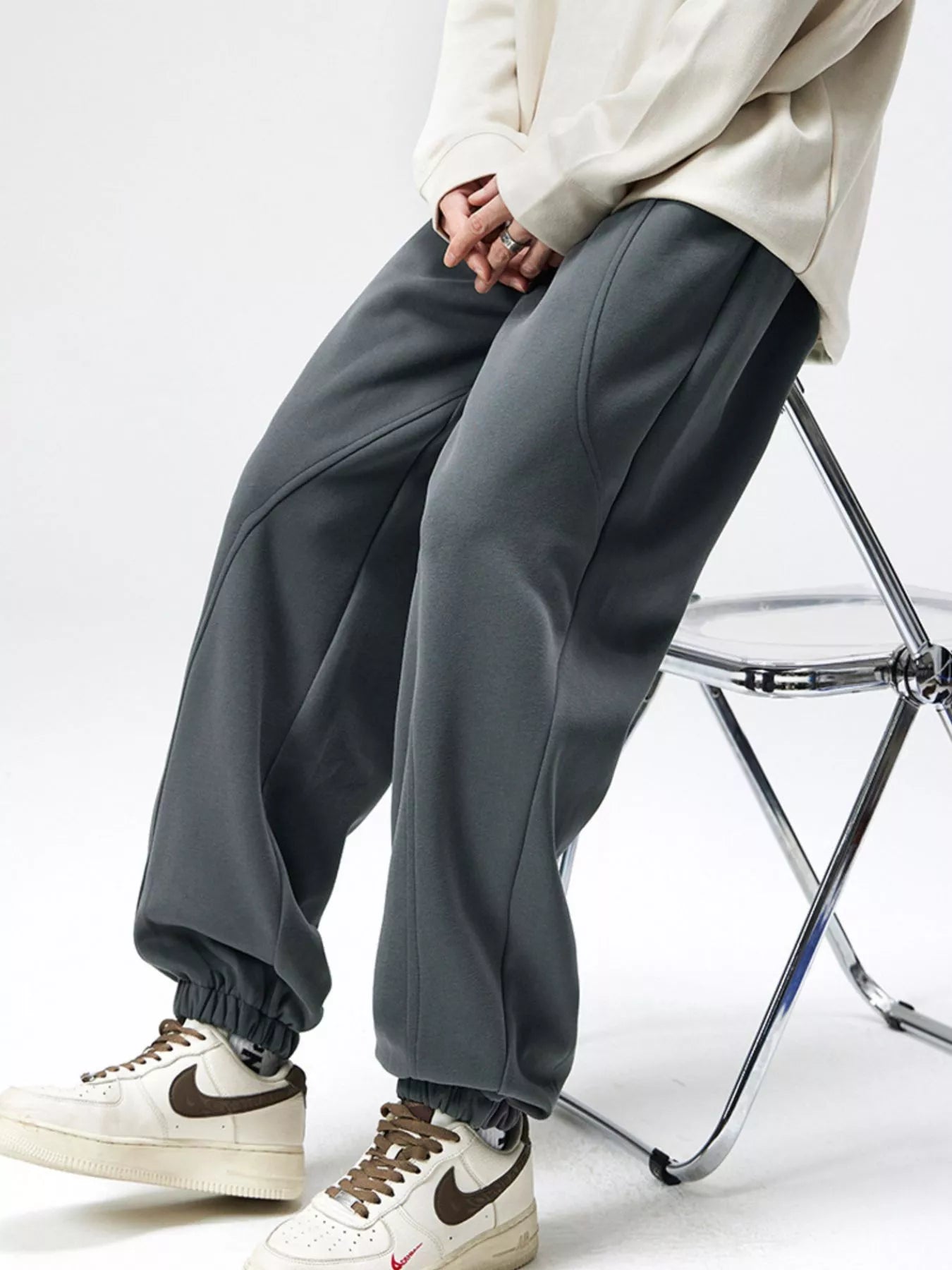 Men's Plus Size Loose Fit Drawstring Sweatpants - cas7m