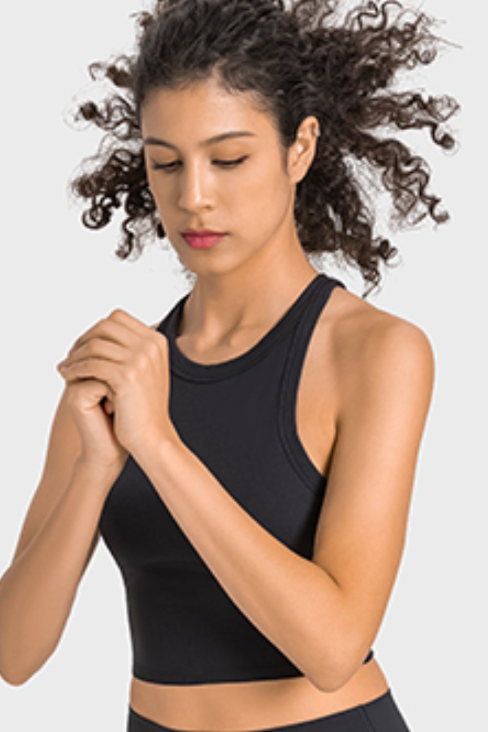 Millennia Racerback Cropped Sports Tank - cas7m