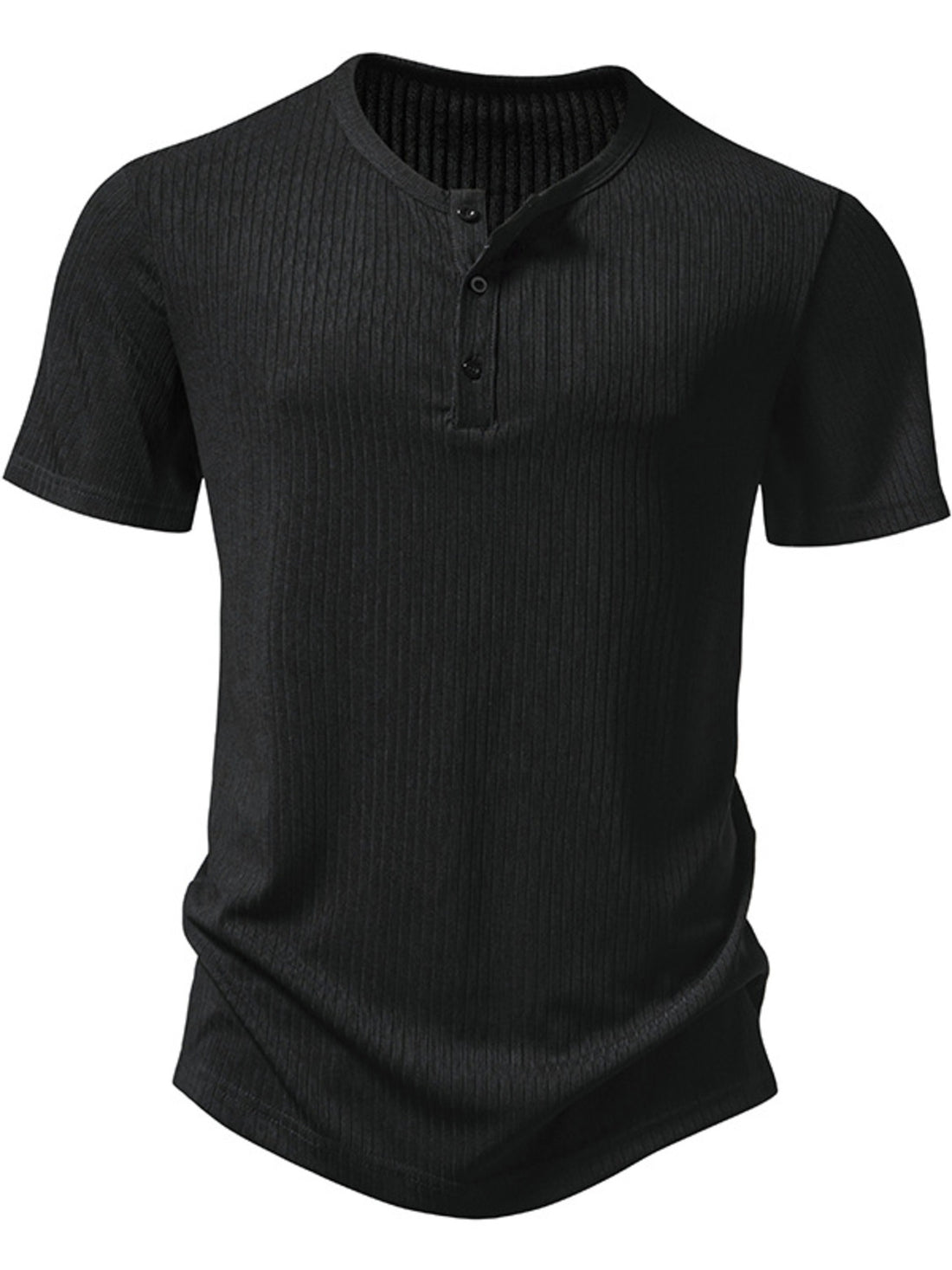 Men's Button Detail Short Sleeve T-Shirt - cas7m