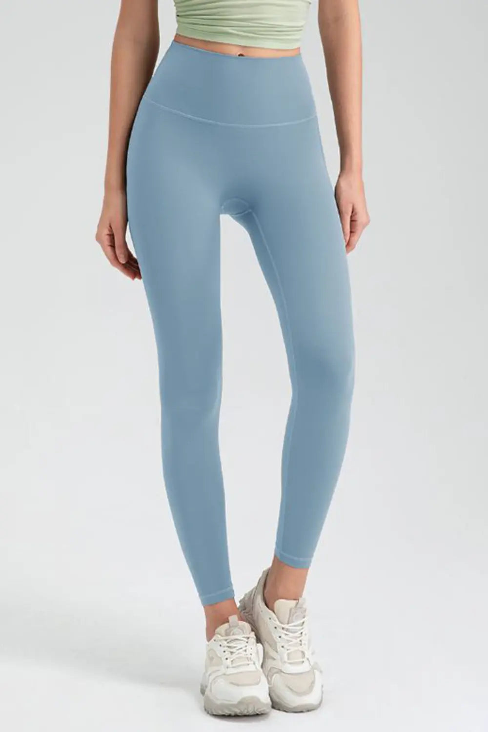 Wide Waistband High Waist Sport Leggings - cas7m