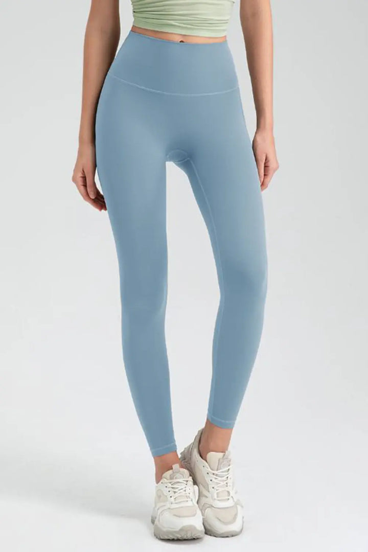 Wide Waistband High Waist Sport Leggings - cas7m
