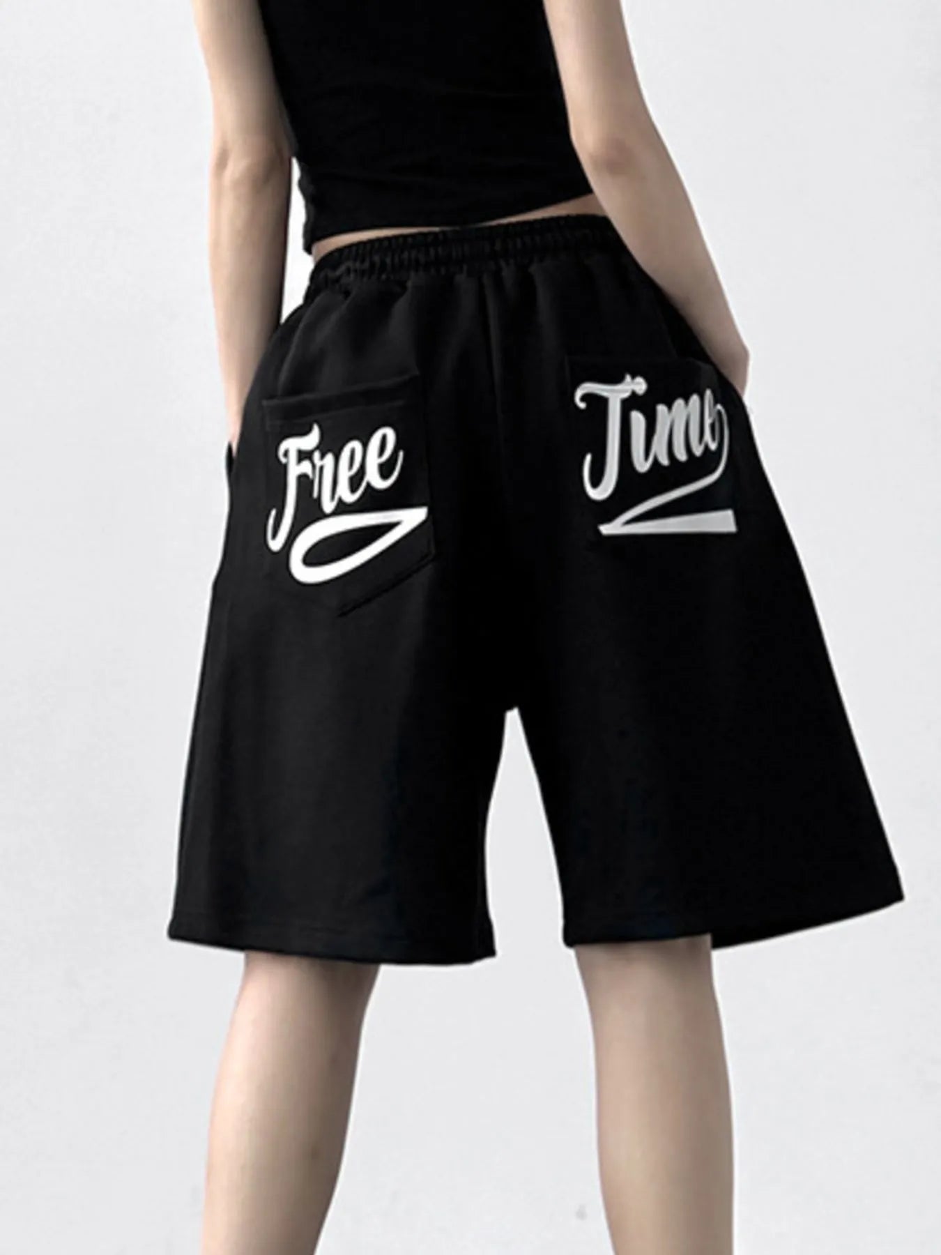 Drawstring Wide Leg Shorts - cas7m