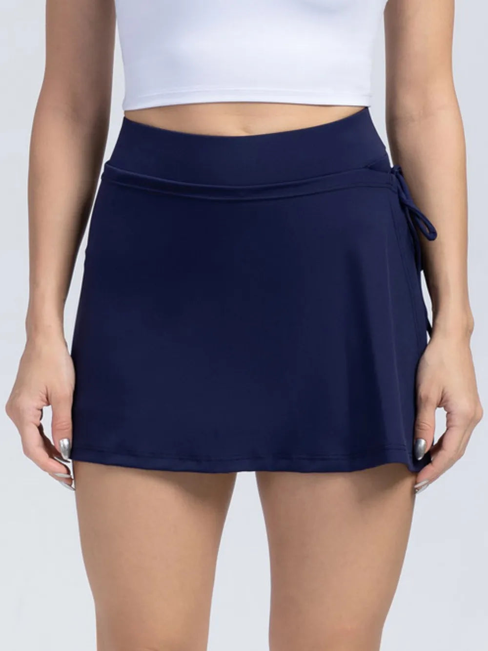 High Waist Active Skort with Pockets - cas7m