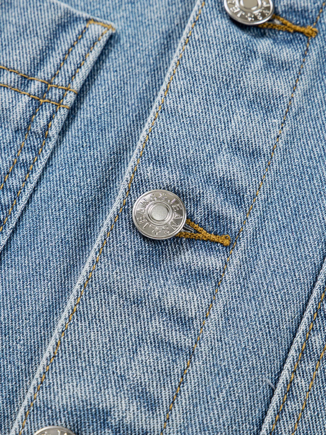 Patched Pockets Side Tie Denim Jacket - cas7m