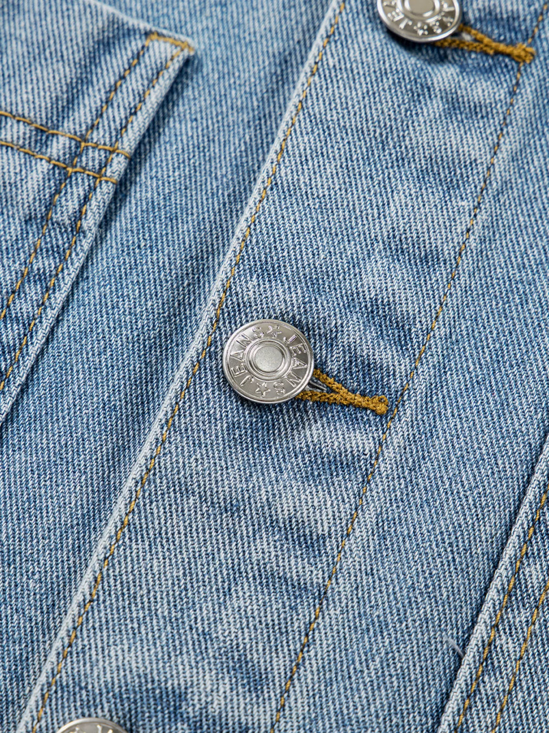 Patched Pockets Side Tie Denim Jacket - cas7m