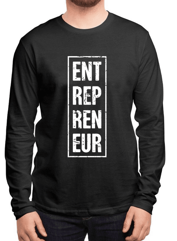 Entrepreneur Vertical Full Sleeves T-shirt. - cas7m