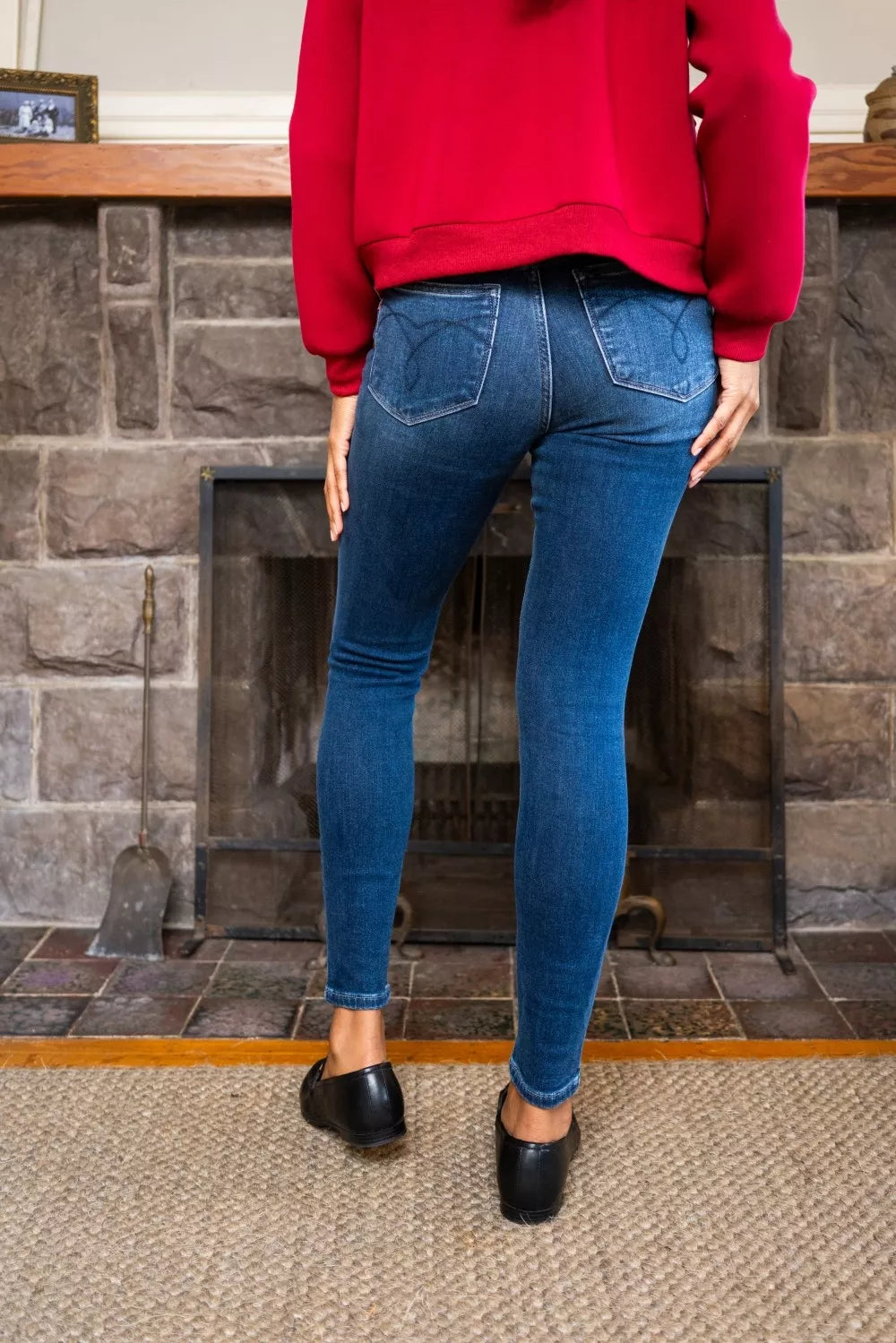 Judy Blue Full Size Washed Thermal Skinny Jeans Plus Size - cas7m