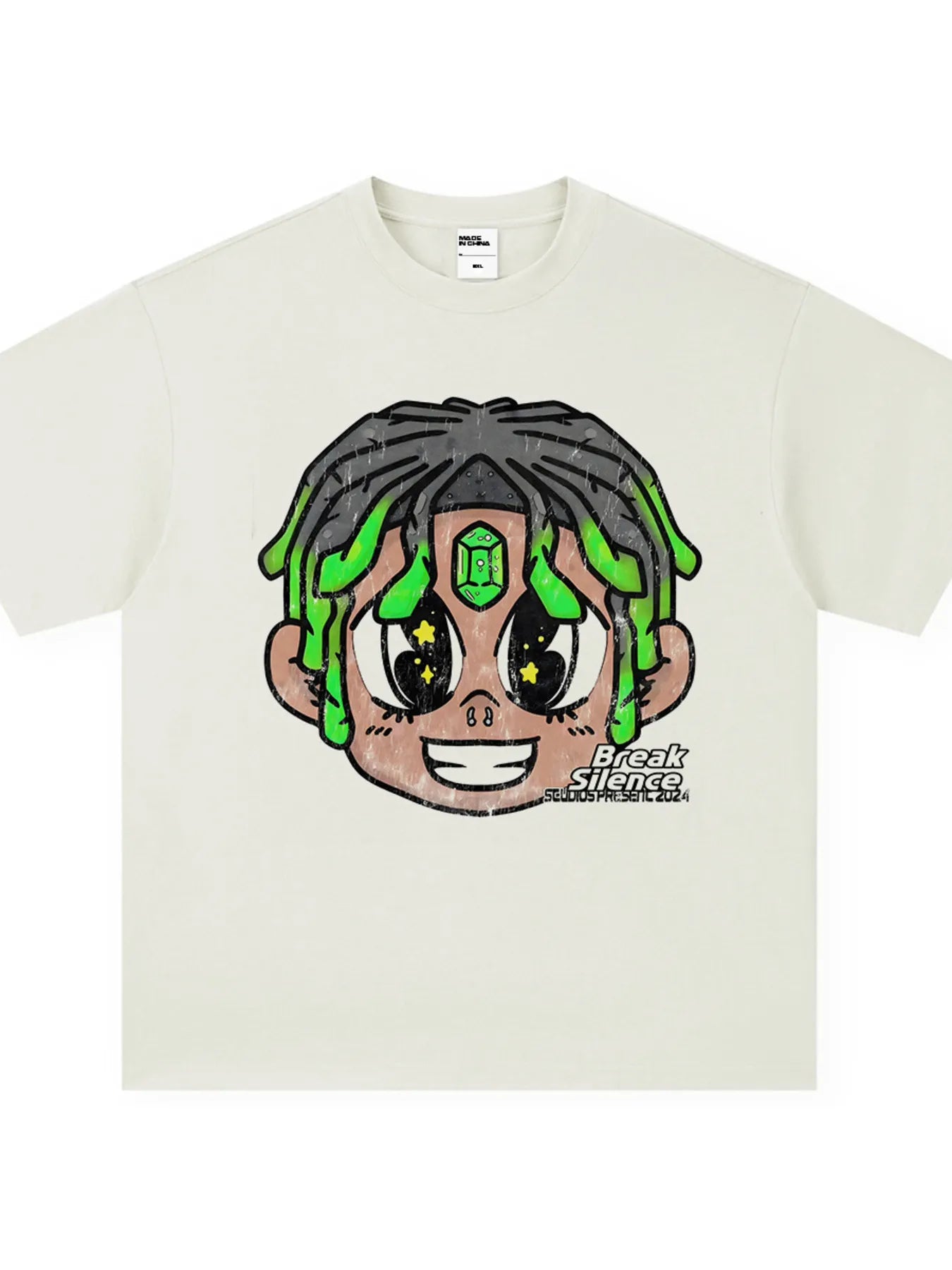 Men's Cartoon Graphic Oversized T-Shirt - cas7m