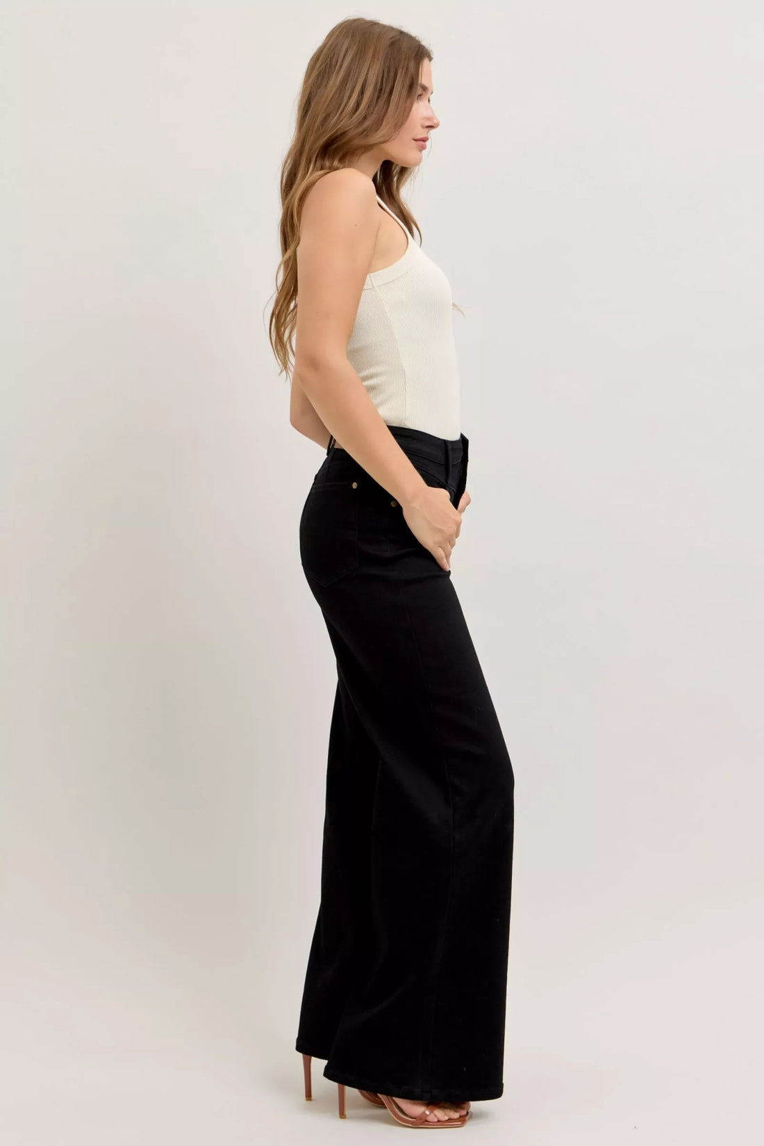 Judy Blue High-Waisted Wide Leg Jeans - cas7m
