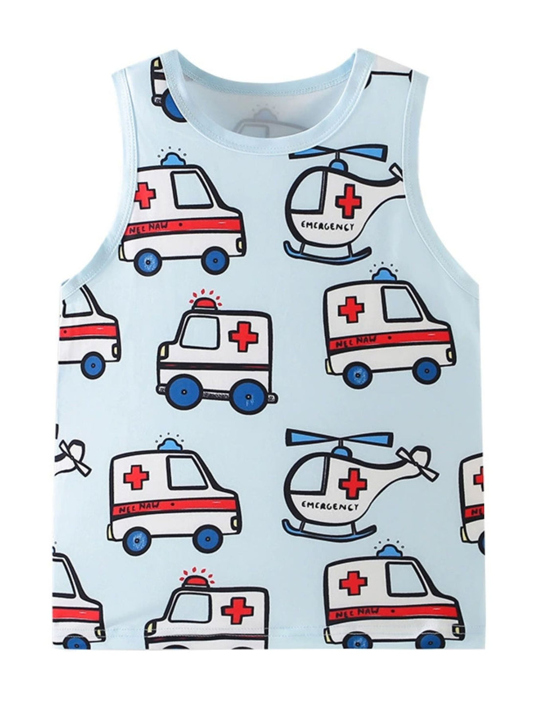 Children's Vehicle Print Tank - cas7m