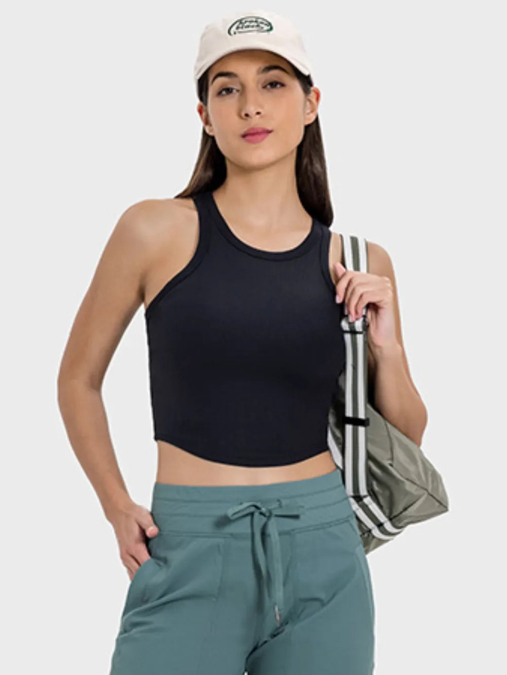 Millennia Round Neck Racerback Active Tank - cas7m