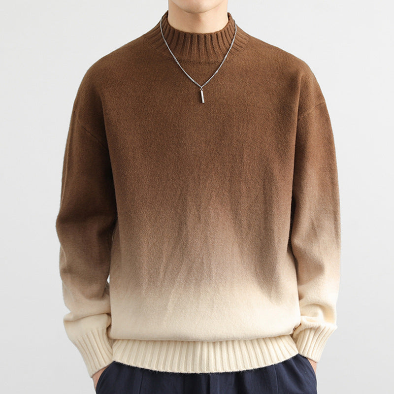 Fashion Personality Gradient Sweater Men - cas7m