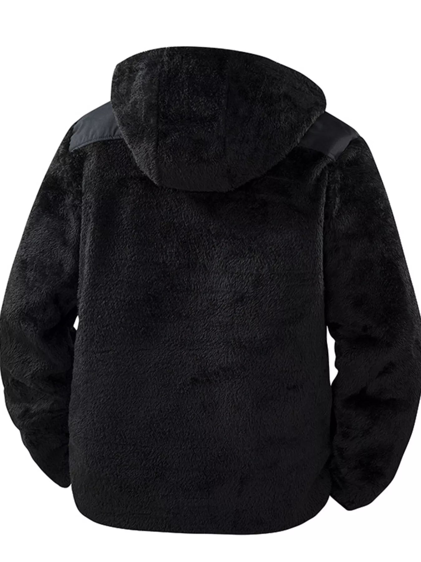 Men's Zip Up Fleece Hooded Jacket - cas7m