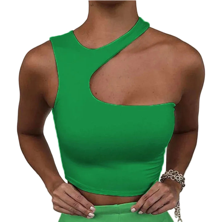 Summer Women's Sexy Asymmetrical Sports Tank Top - cas7m
