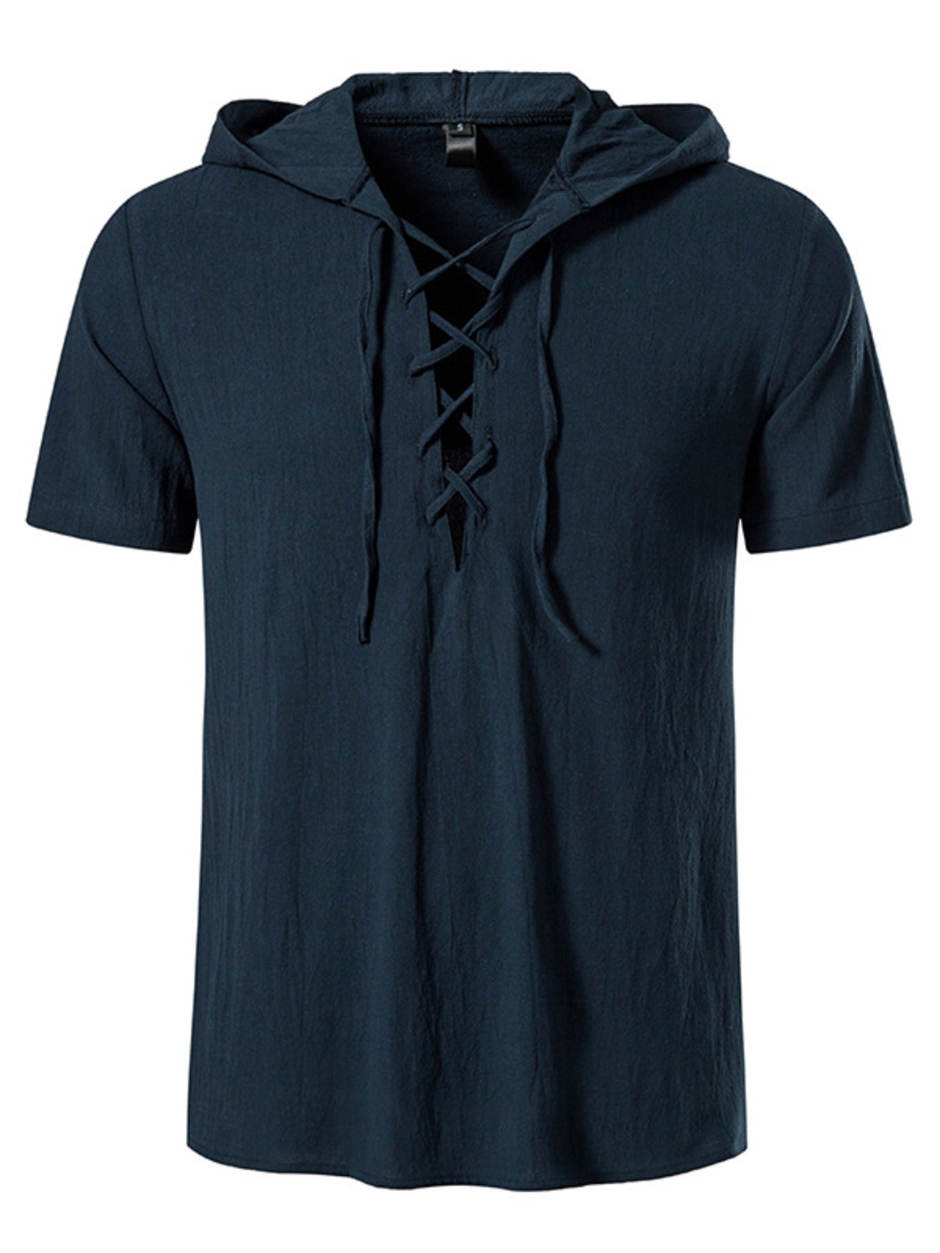 Men's Casual Lace-Up Hooded Top - cas7m