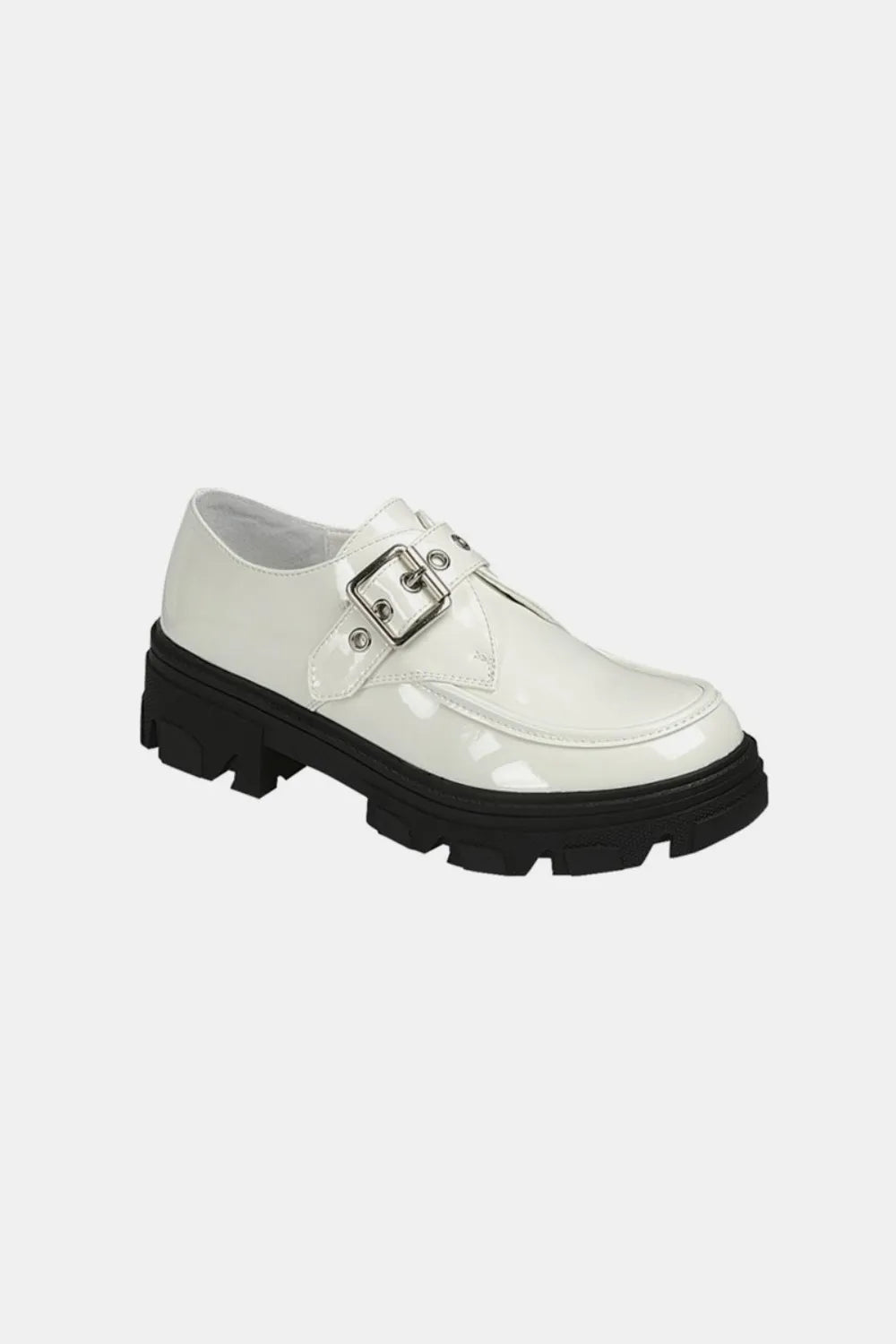 Forever Link Buckled Platform Lug Sole Loafers - cas7m