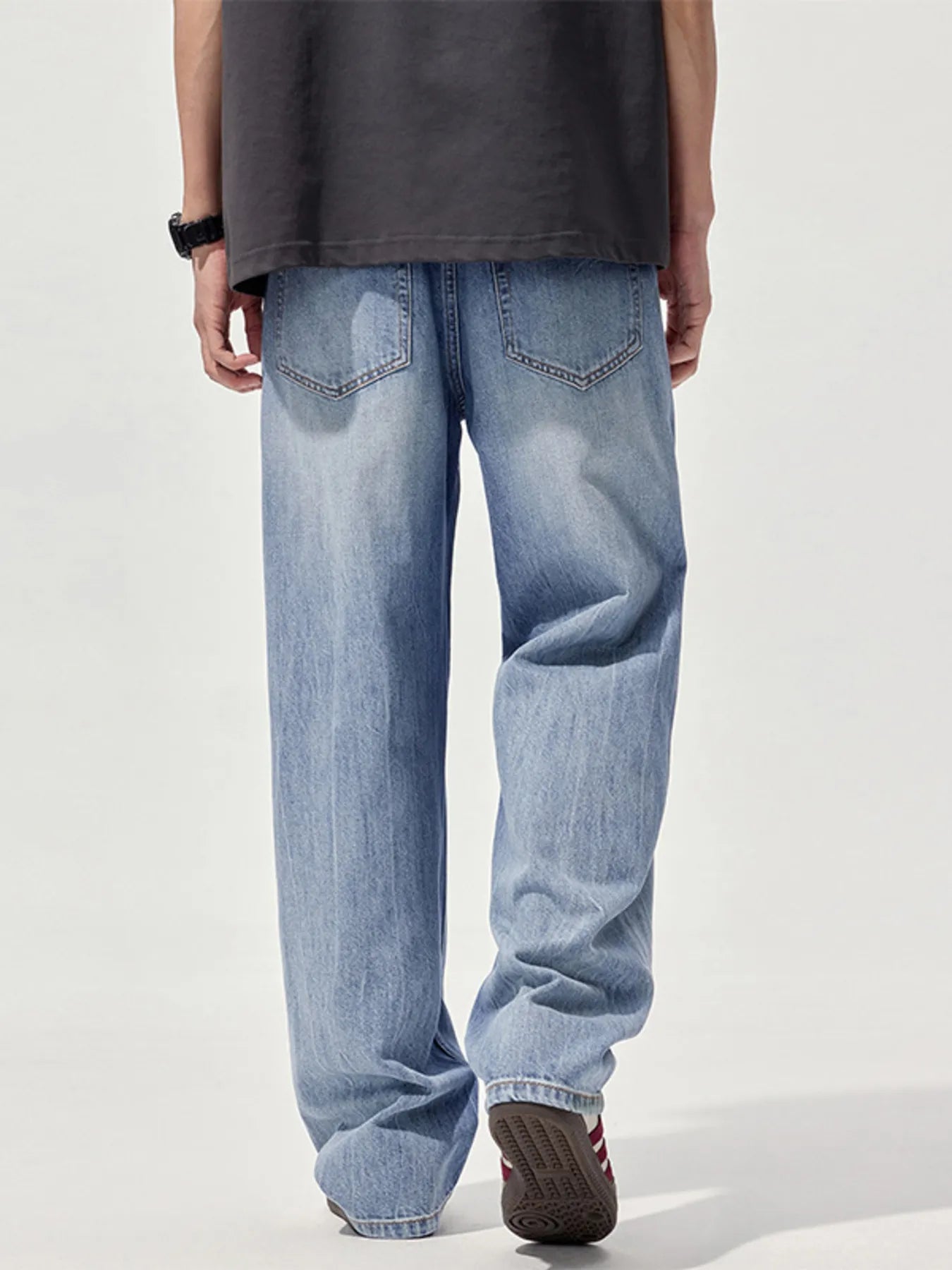 Men's Wide-Leg Relaxed Fit Jeans - cas7m