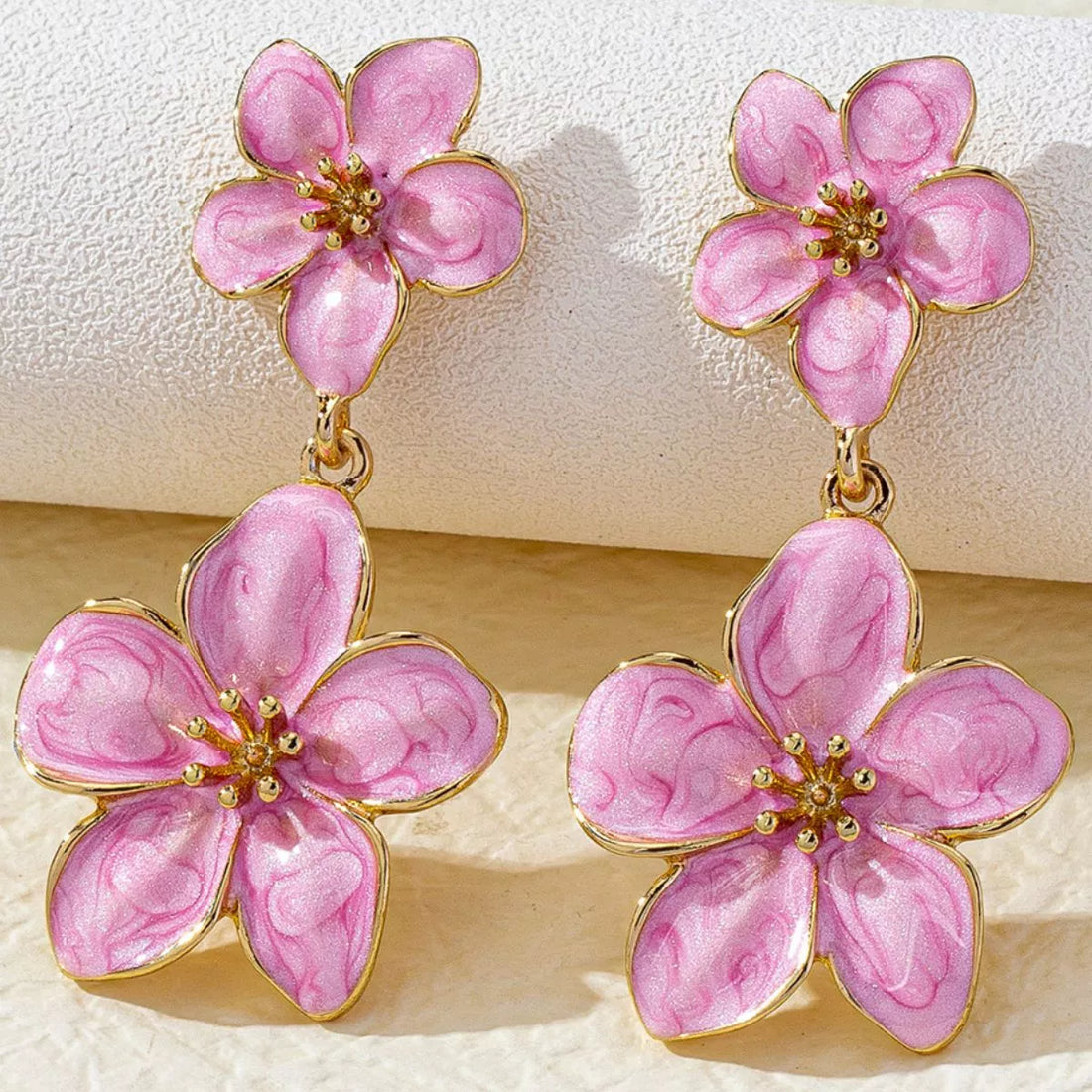 Flower Dangle Earrings - cas7m