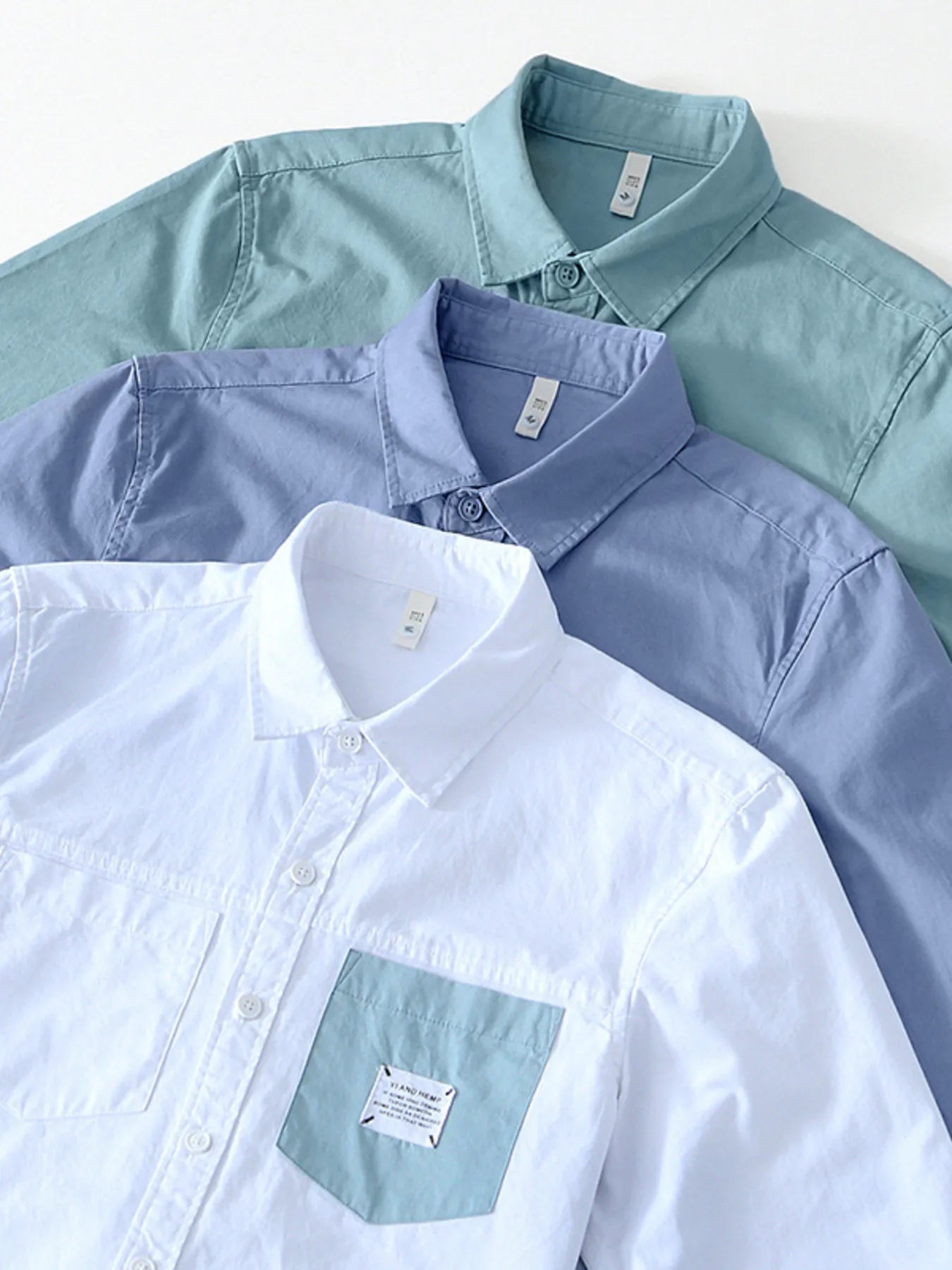 Men's Plus Size Button Up Long Sleeve Shirt - cas7m