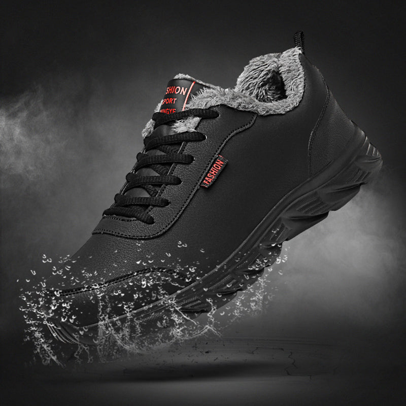 Men Sneakers Winter Warm Sports Shoes With Plush - cas7m