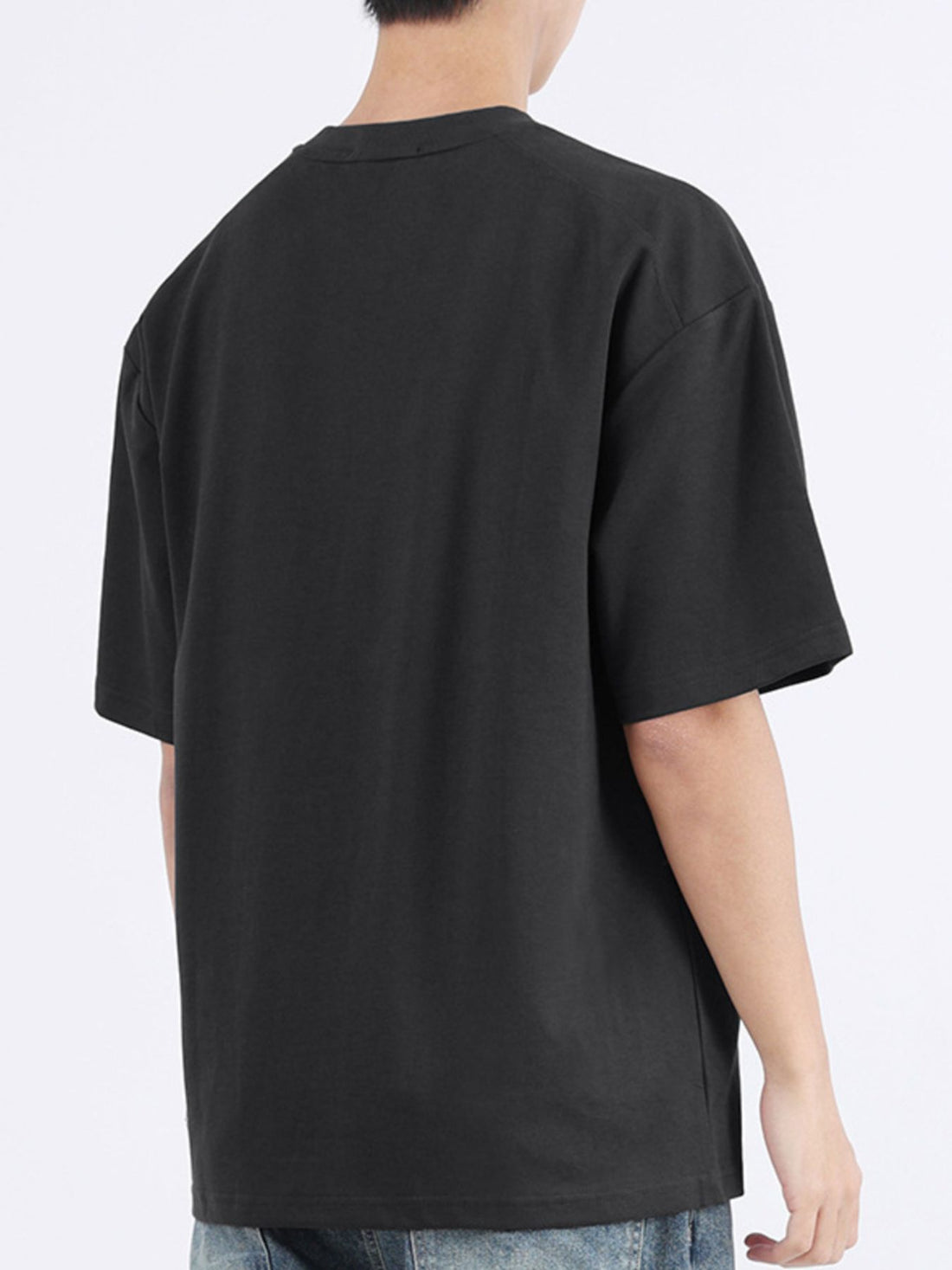 Men's Plus Size Round Neck Half Sleeve T-Shirt - cas7m