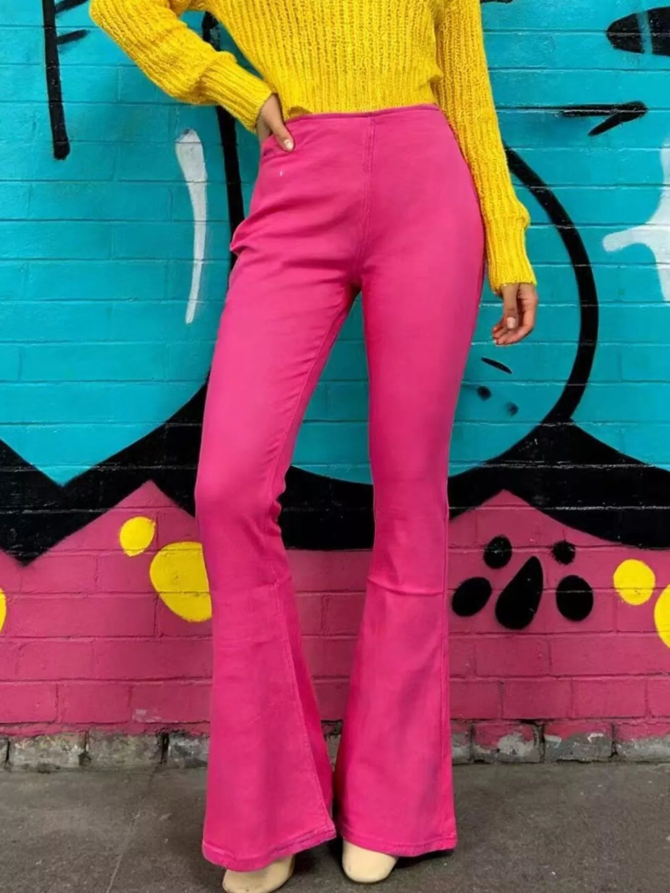 High-Waisted Flare Jeans - cas7m