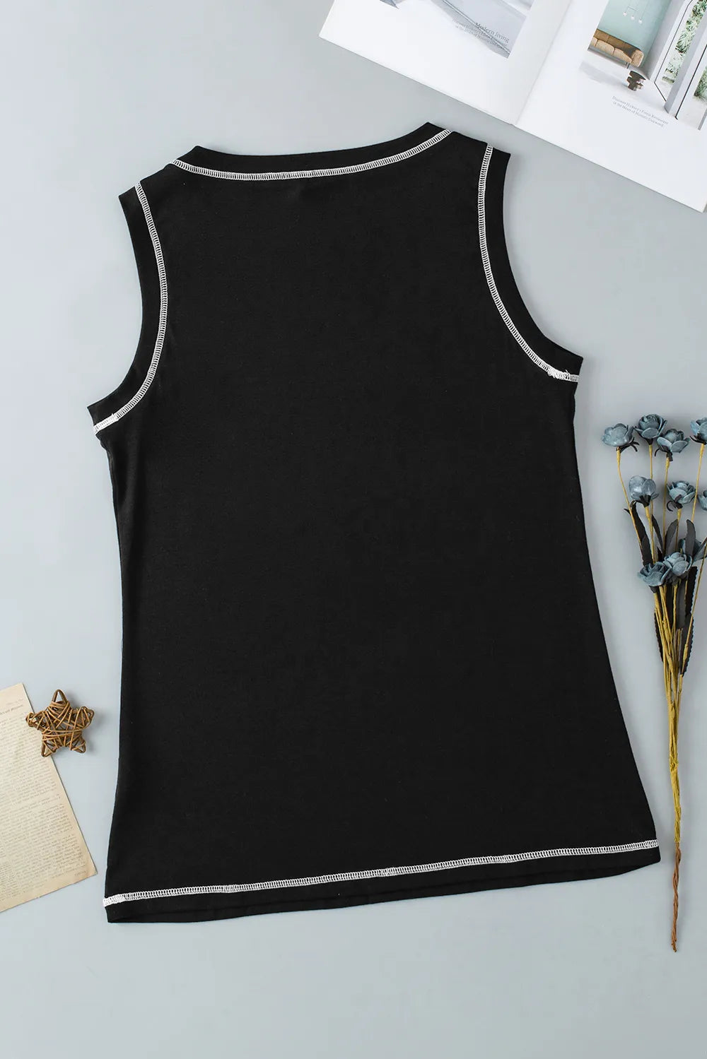 Graphic Round Neck Tank - cas7m