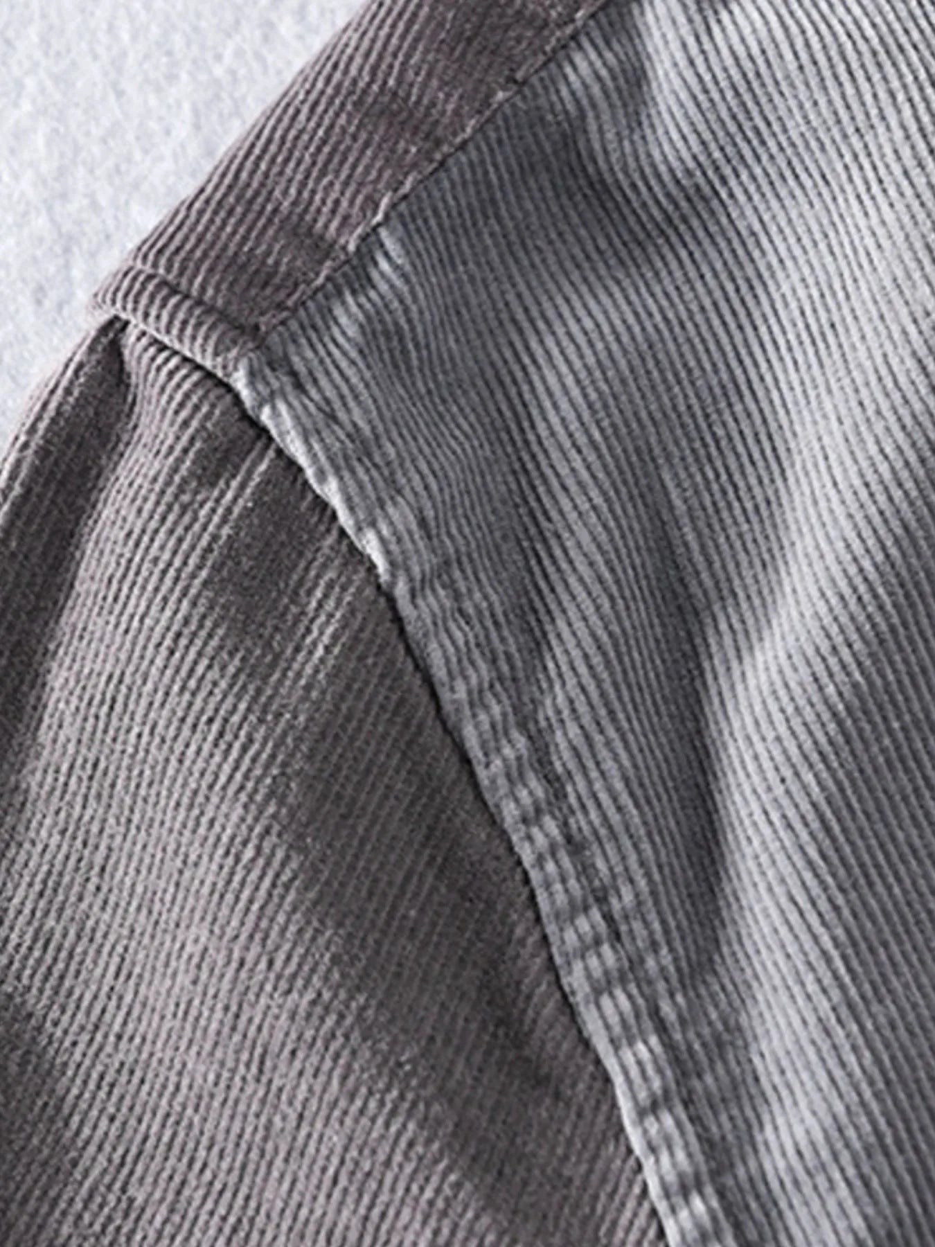 Men's Plus Size Button Up Long Sleeve Shirt - cas7m