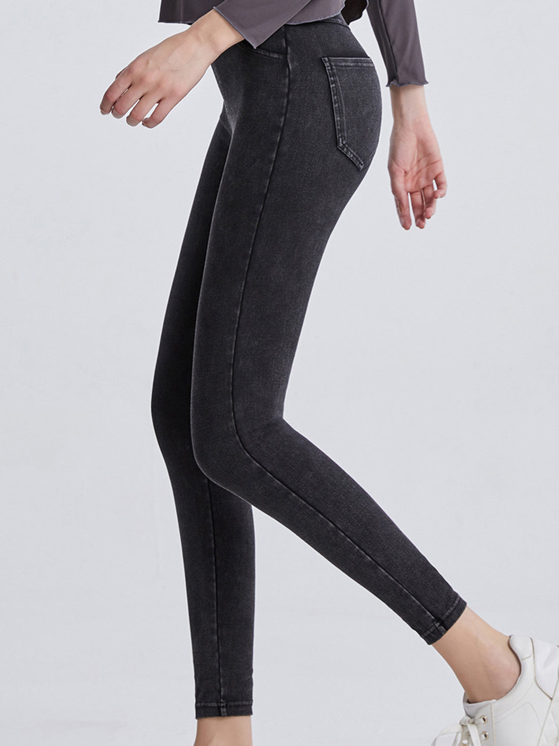 Wide Waistband Sports Leggings - cas7m