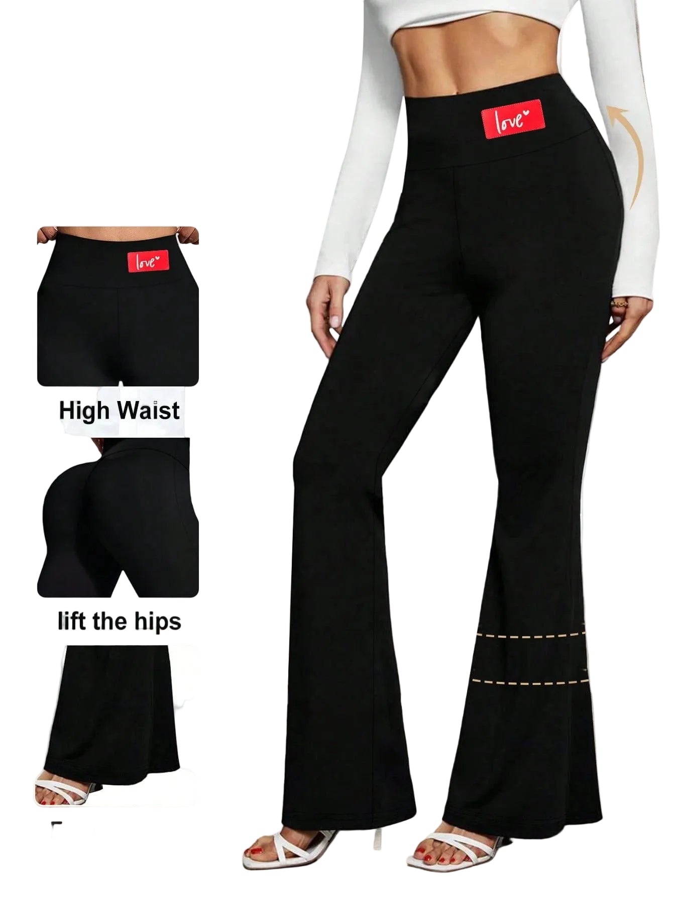 Flare Leggings For Women Yoga Pants High Waisted Flare Leggings Bootcut Casual Yoga Pants - cas7m