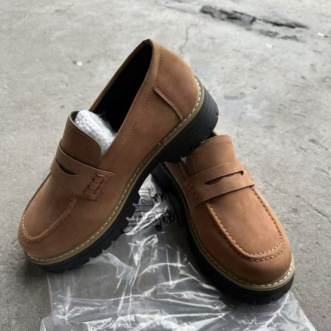 Fashion Flat Shoes Casual Matte British Style Women's Shoes - cas7m
