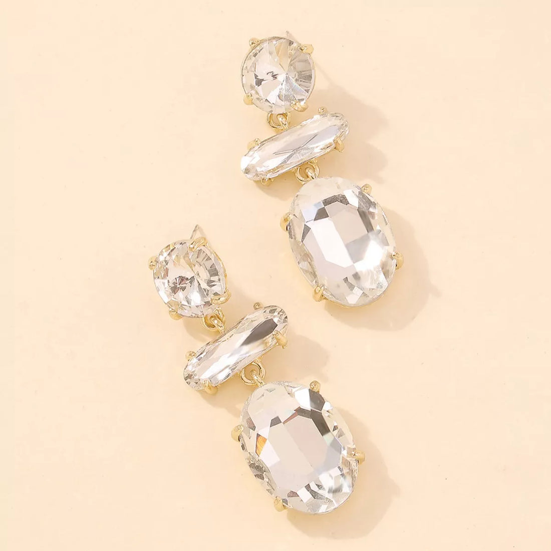 Alloy Geometric Dangle Earrings - cas7m