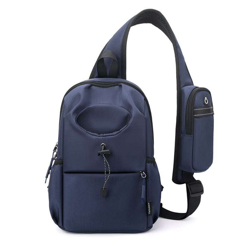 Men's Oxford Cloth Splash-proof Shoulder Crossbody Chest Bag - cas7m