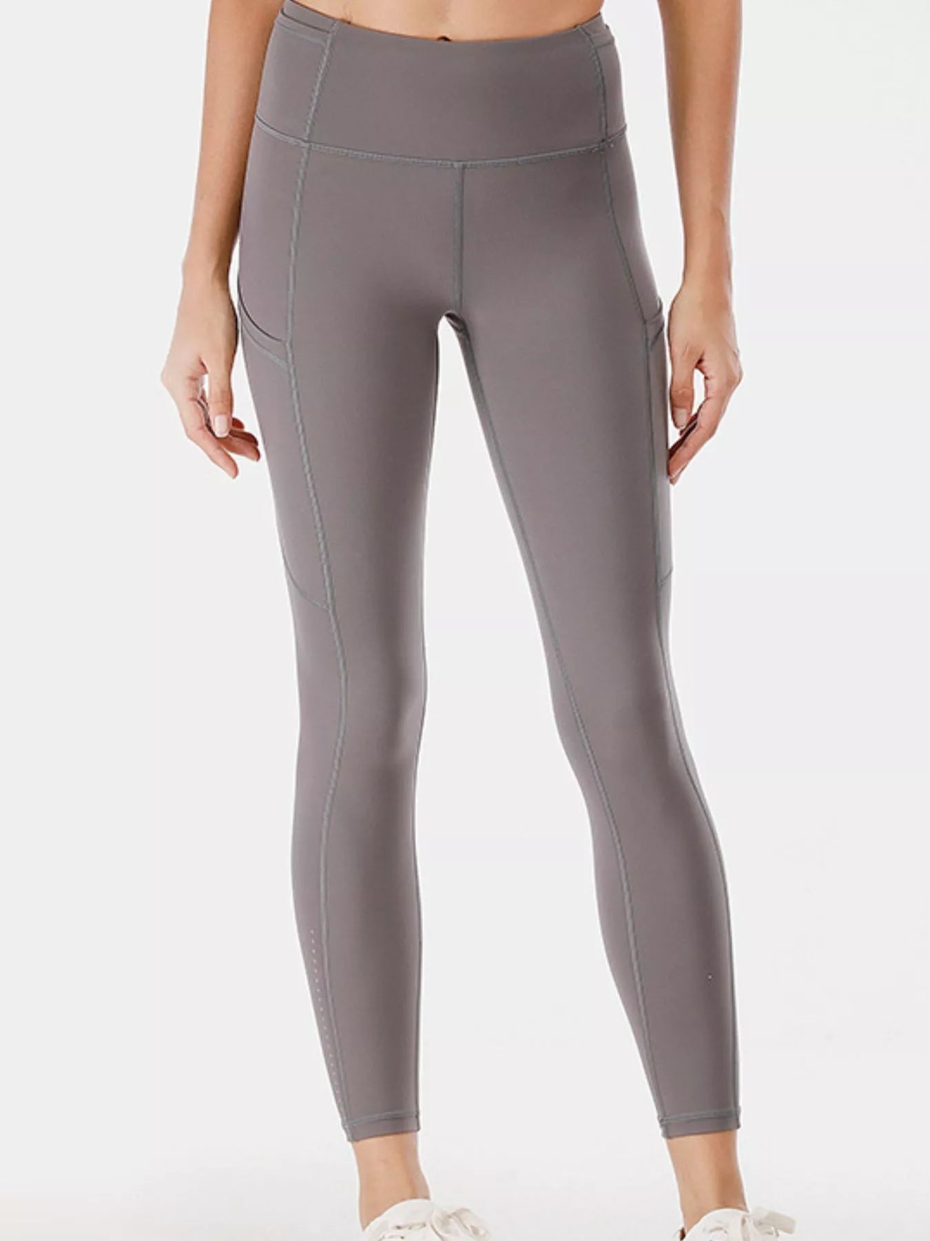 Full Size High-Waisted Active Leggings with Pockets Plus Size - cas7m