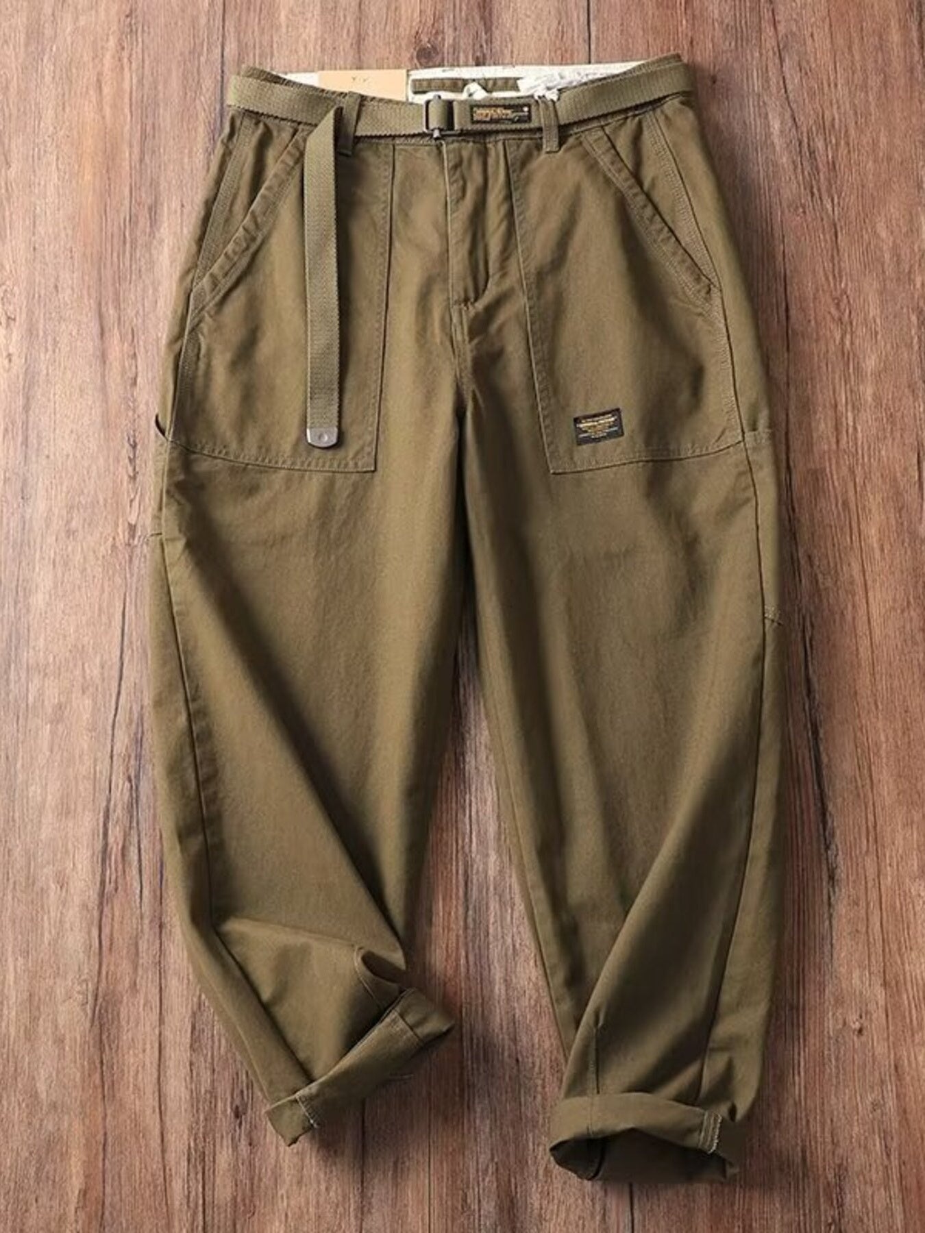Men's Plus Size Loose Fit Pants with Pockets - cas7m