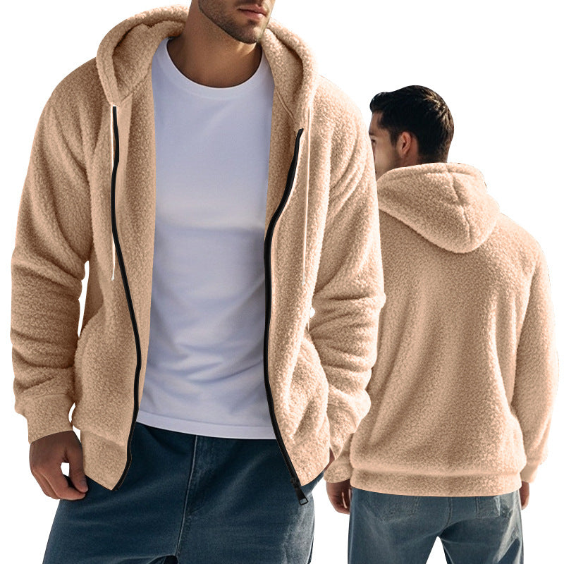 Loose Cardigan Casual Hooded Jacket Sweater Men - cas7m
