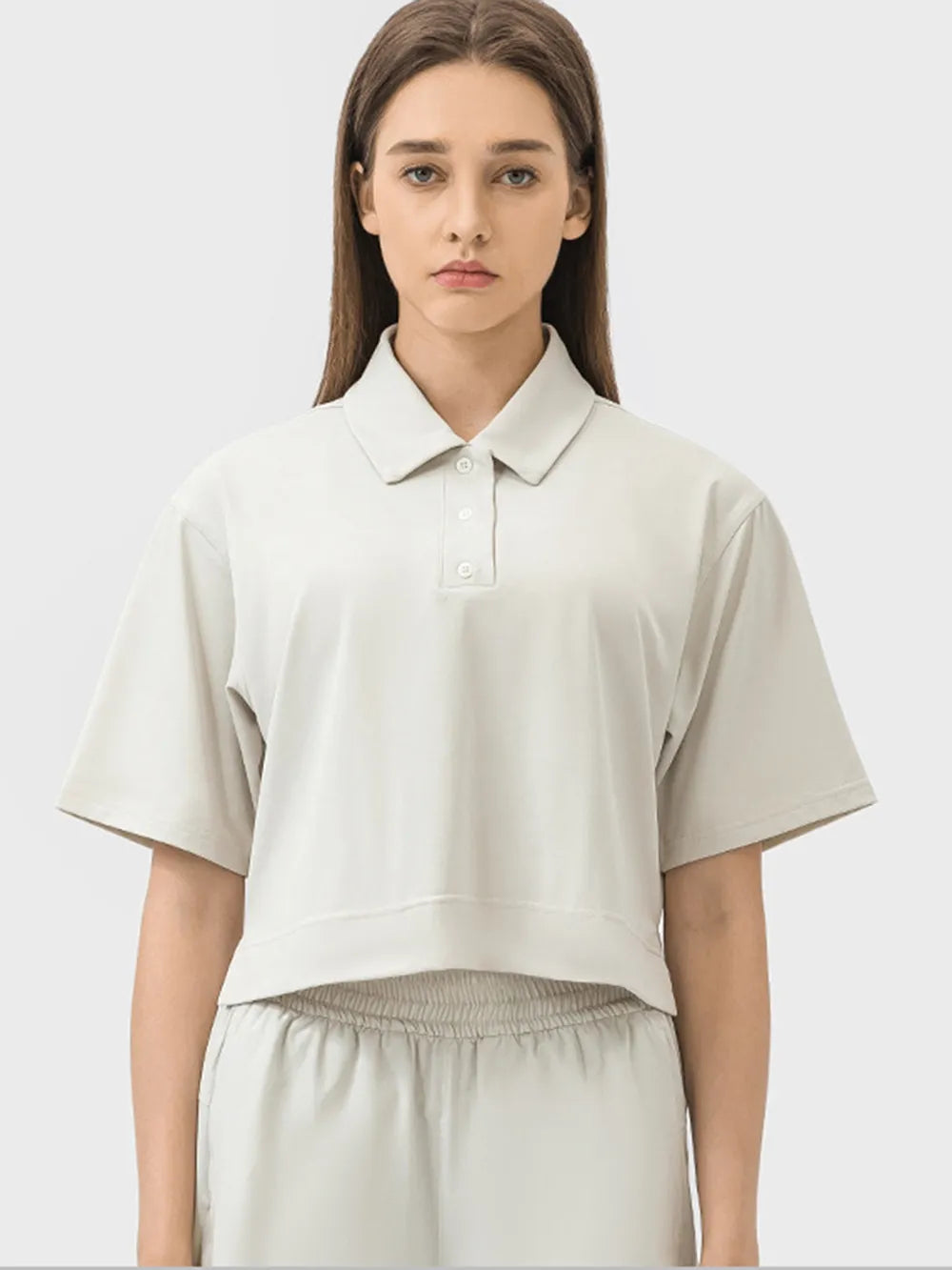 Millennia Half Button Short Sleeve Active T-Shirt - cas7m