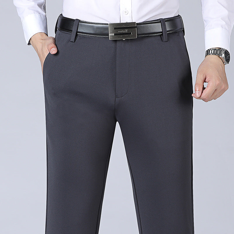 Mens Stretch Business Straight-Cut Casual Pants - cas7m