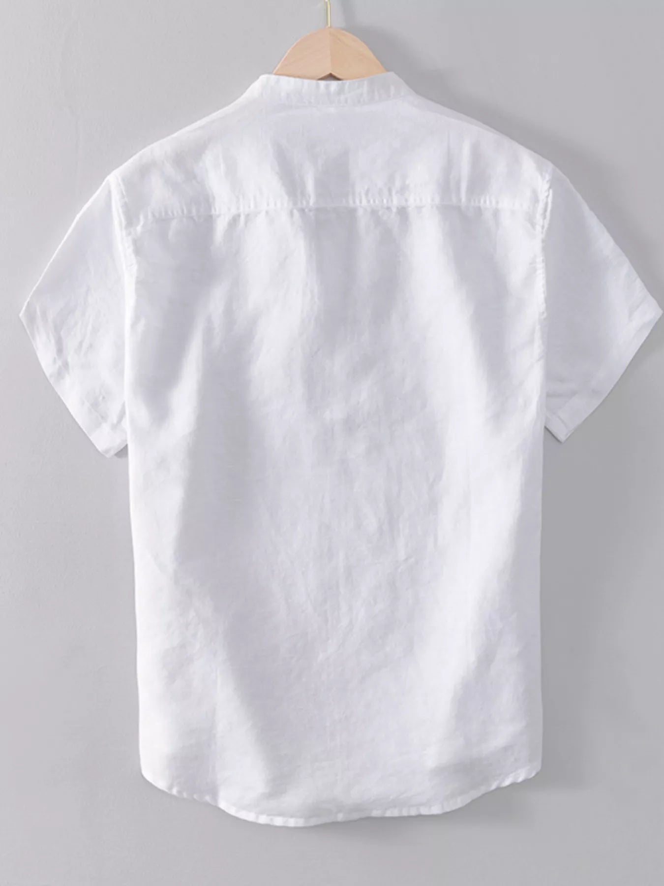 Men's Plus Size Button Detail Short Sleeve Shirt - cas7m